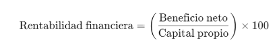 fórmula de la rentabilidad financiera